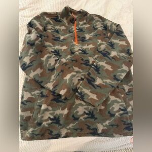 PacSun Camouflage Fleece with Bright Orange Detail
